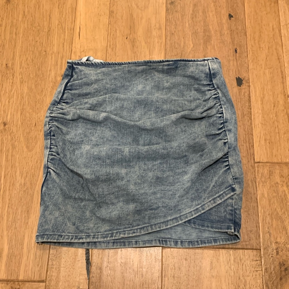 Denim mini skirt
